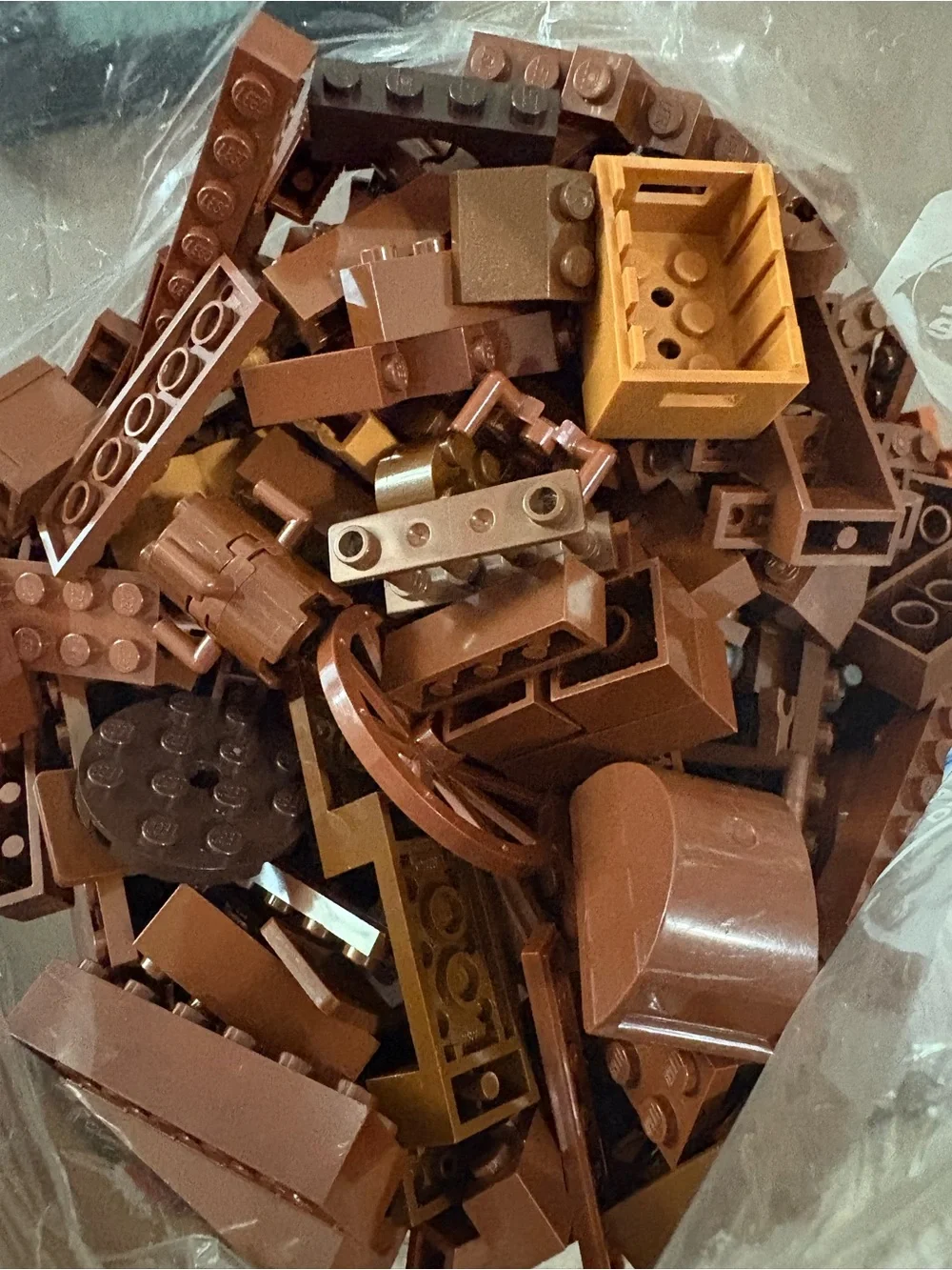 Lego Brown and Tan Mixed Bricks Bulk Bag